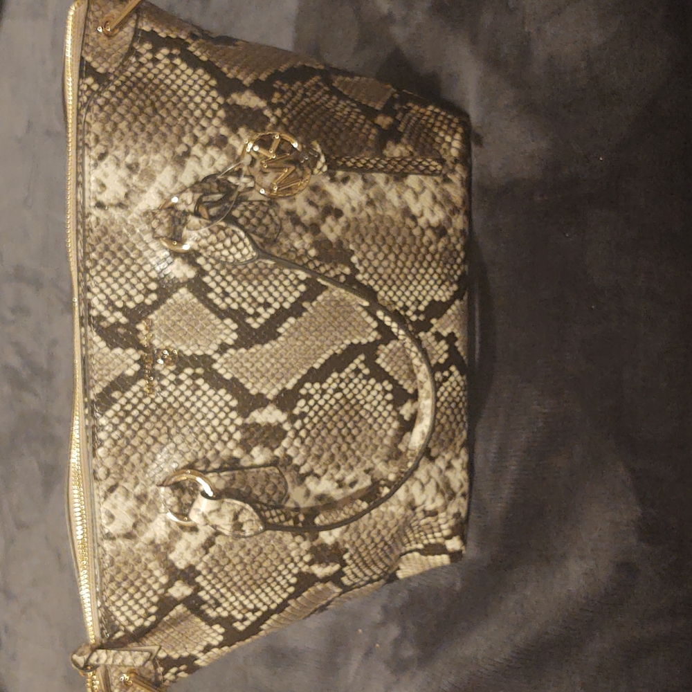 Michael Kors Elson Large Satchel Snake Skin Bag